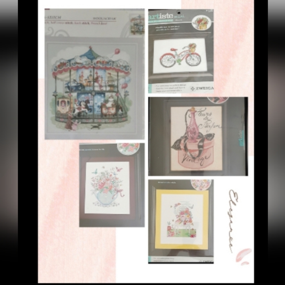 SALE, SALE, SALE... NWT  5 Cross stitch bundle closeout